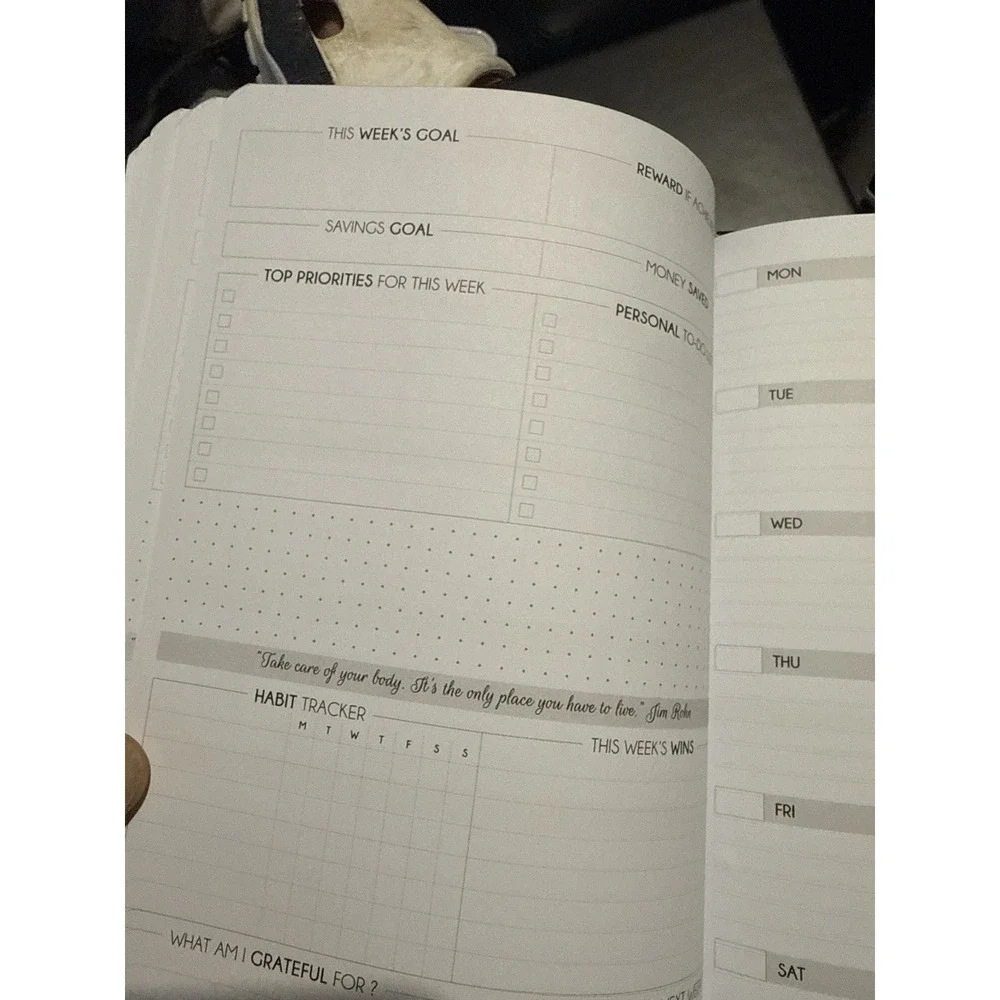 Dolphin Pro Undated Weekly Planner Life Goal Planner Miracle Life Secrets Set